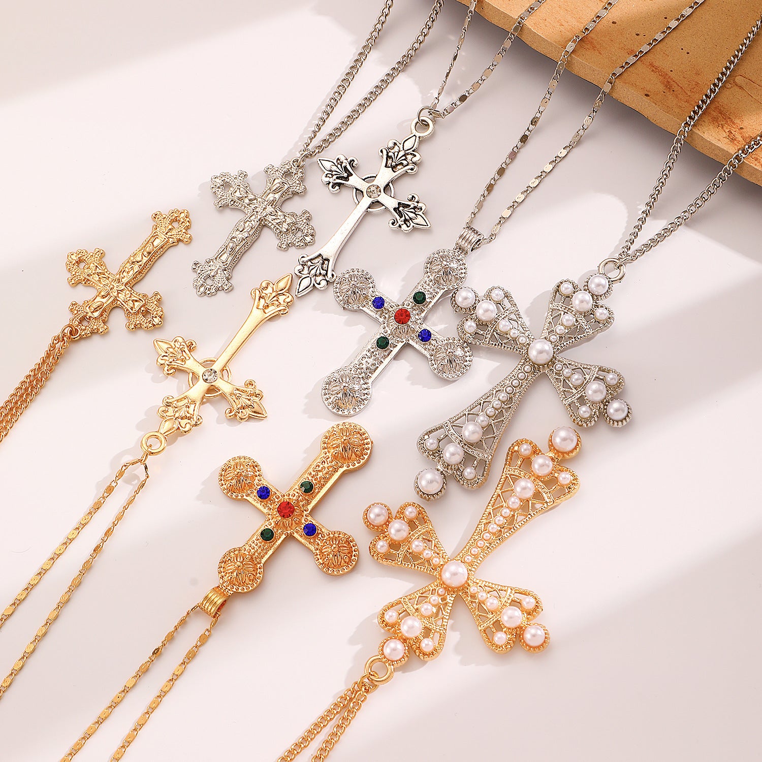 Wholesale Colored Diamond Cross Pendant